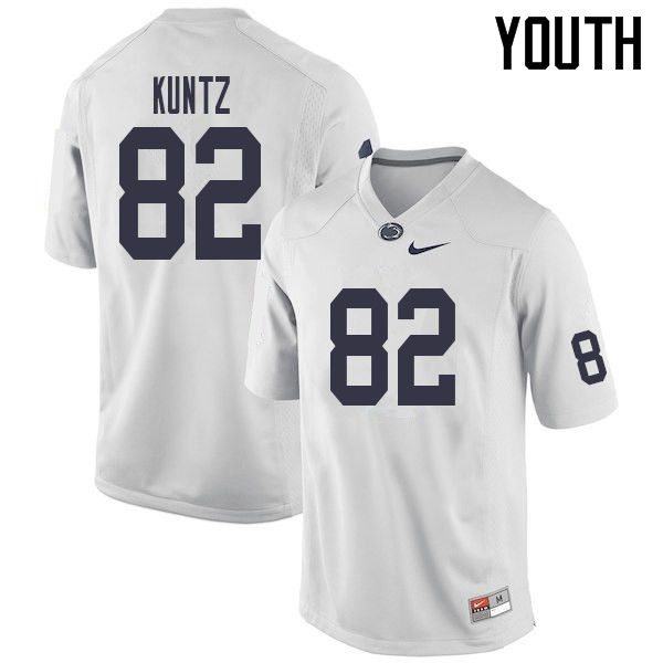 NCAA Nike Youth Penn State Nittany Lions Zack Kuntz #82 College Football Authentic White Stitched Jersey MDK1898PR